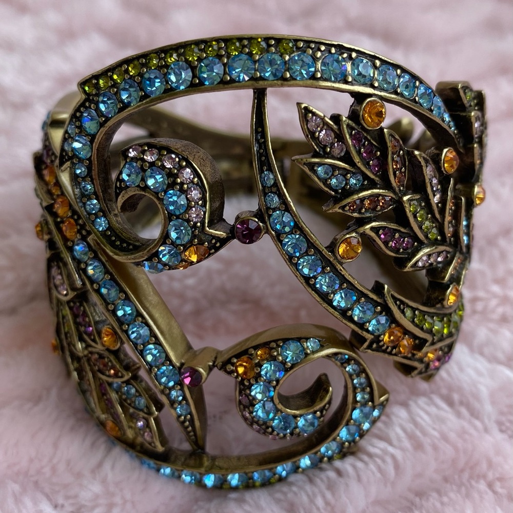 Heidi Daus Blue and Purple Ornate Bracelet